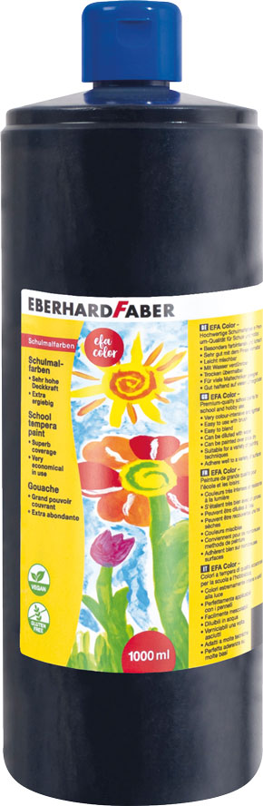 Efa Color Tempera schwarz, 1000 ml