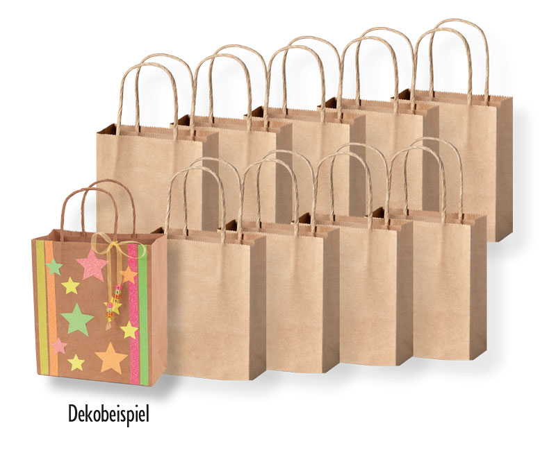 Papiertaschen natur, 20 Stück