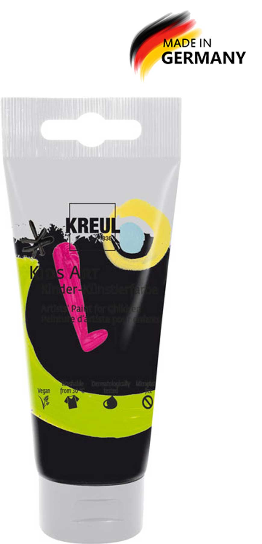 Kids Art Kinder Künstlerfarbe schwarz