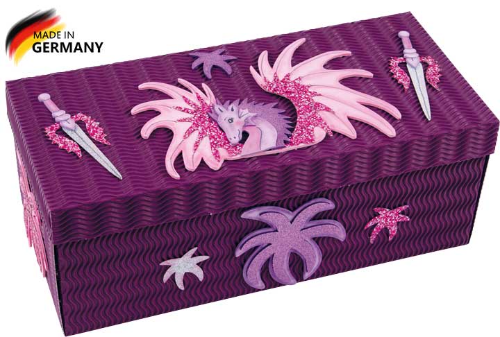 Kreativkarton Bastelset Drache lila