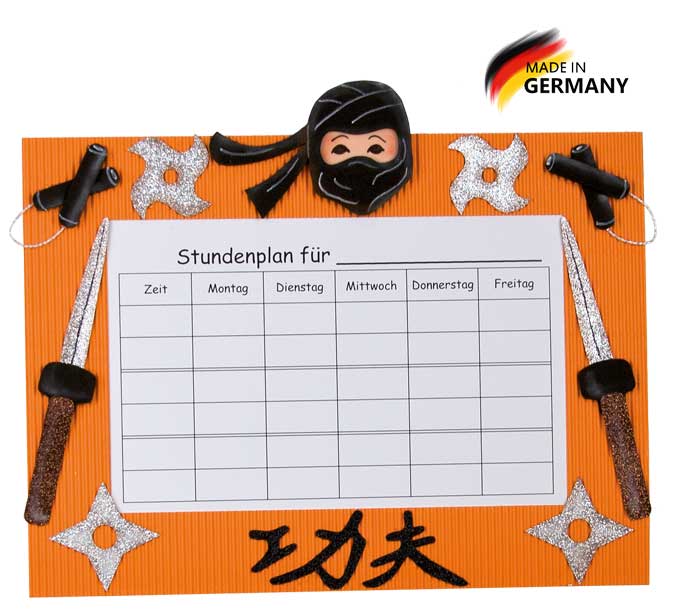 Stundenplan Bastelset Ninja
