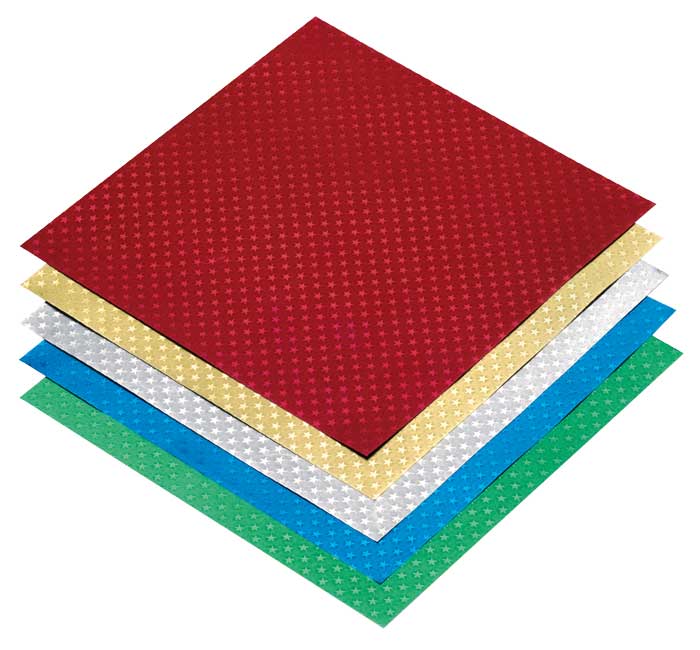 Alu Faltblätter mit Sternchen 15x15cm