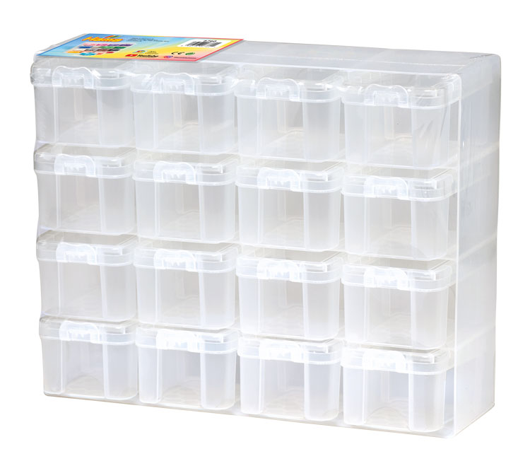 Aufbewahrungsbox leer, groß, mit 16 Boxen