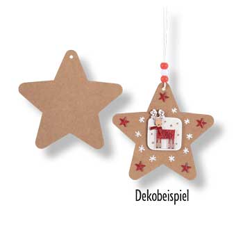 Weihnachtsanhänger Stern 10 Stück