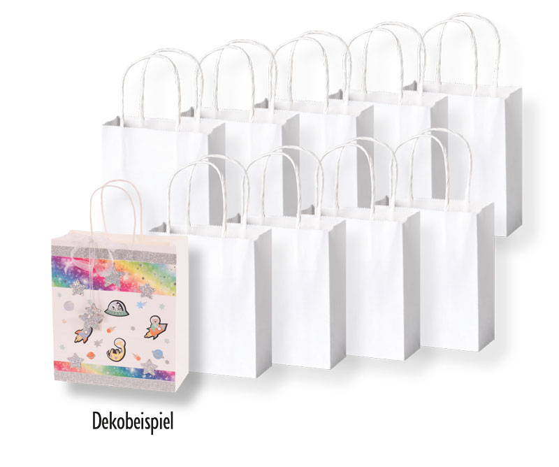 Papiertaschen weiß, 20 Stück