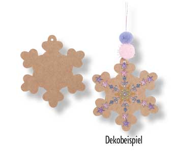Weihnachtsanhänger Schneeflocke 10 Stück