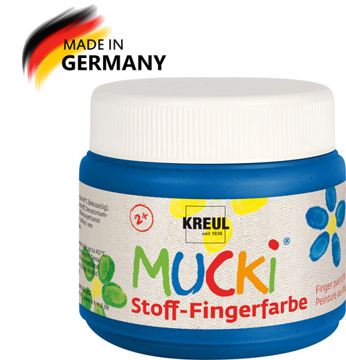 Mucki Textilfingerfarbe blau, 150 ml