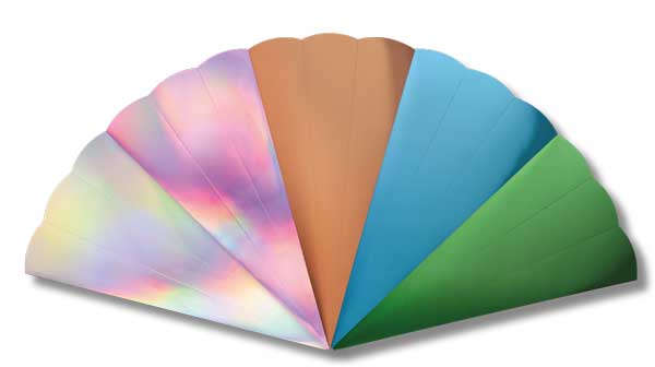 Metallic Schultütenrohling 5 Stück sortiert