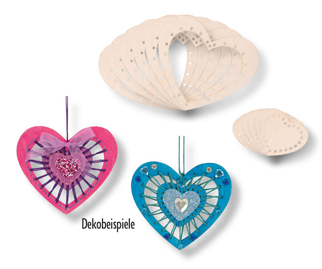 Herzenset zum Fädeln, 12-teilig