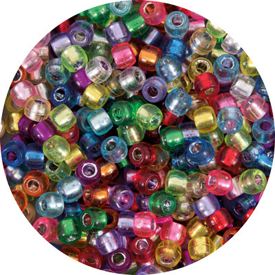 Perlenmischung XL transparent, 300 Stück