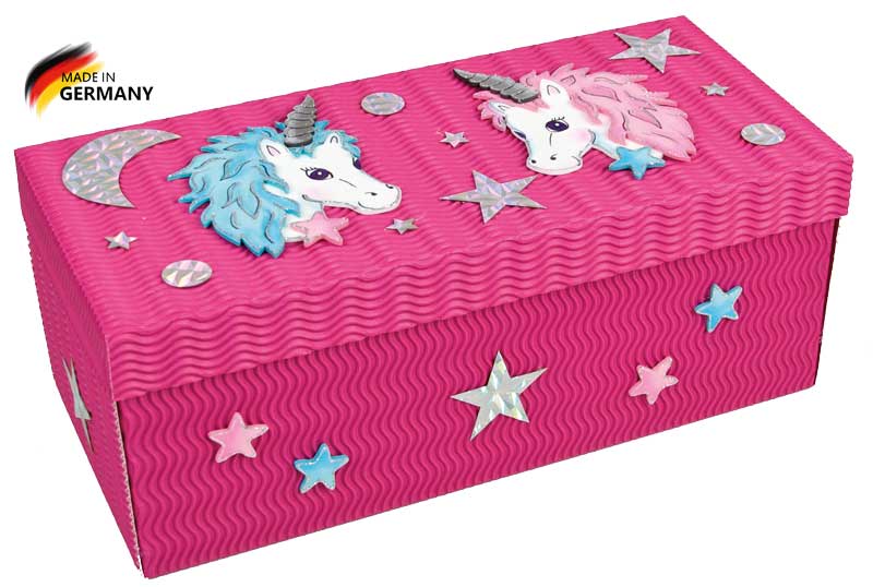 Kreativkarton Bastelset Einhörner