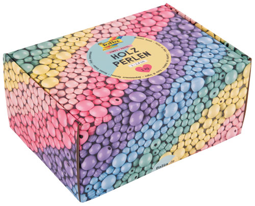 Holzperlenmischung XL pastell 1000 g