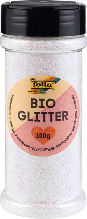 Glitter 100g mit Streukappe, irisierend weiß lief. Januar 2026