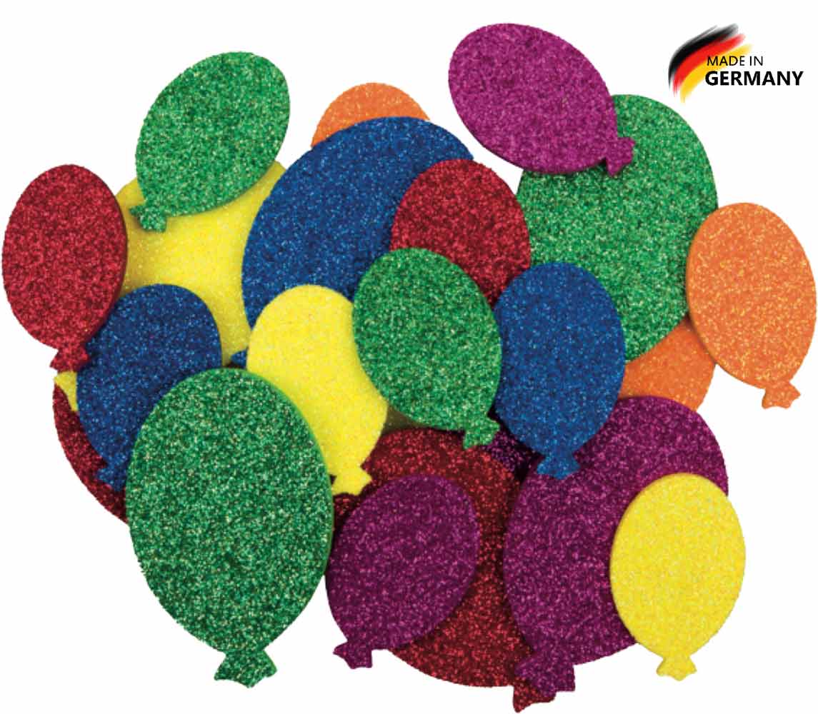 Glitterluftballons 24 Stück sortiert