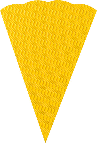 3D Schultütenrohling gelb