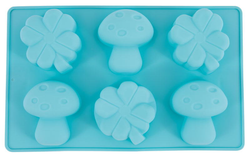 Silikonform Pilze & Kleeblätter
