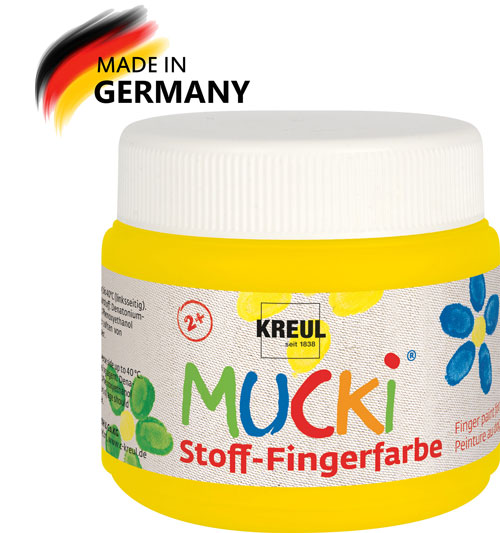 Mucki Textilfingerfarbe gelb, 150 ml