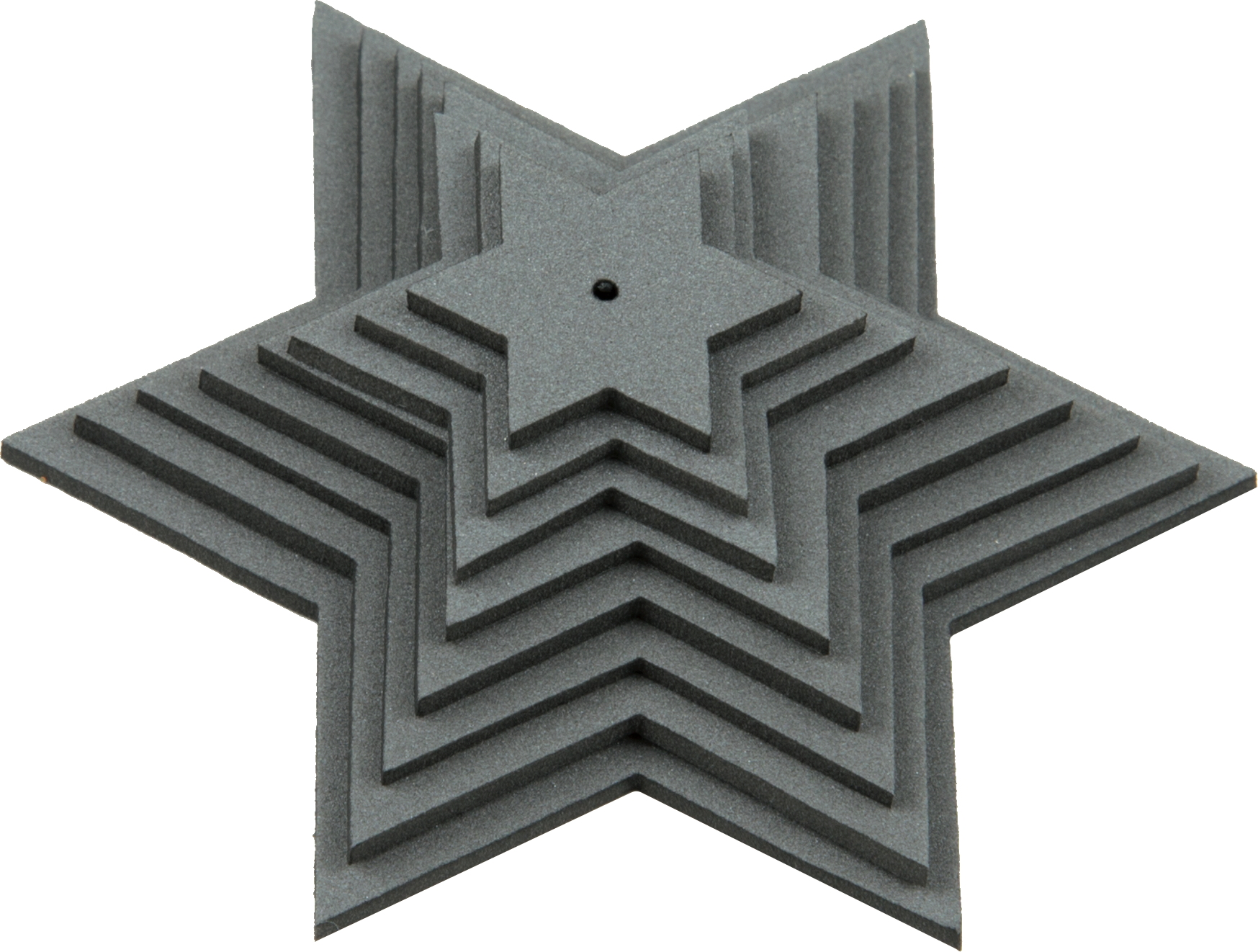 Sternenset grau, 8-teilig, aus Moosgummi