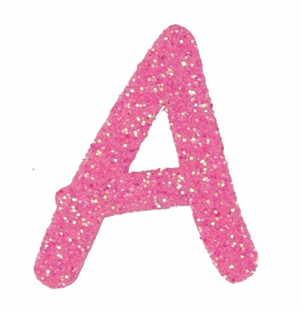 Glitterbuchstabe A rosa