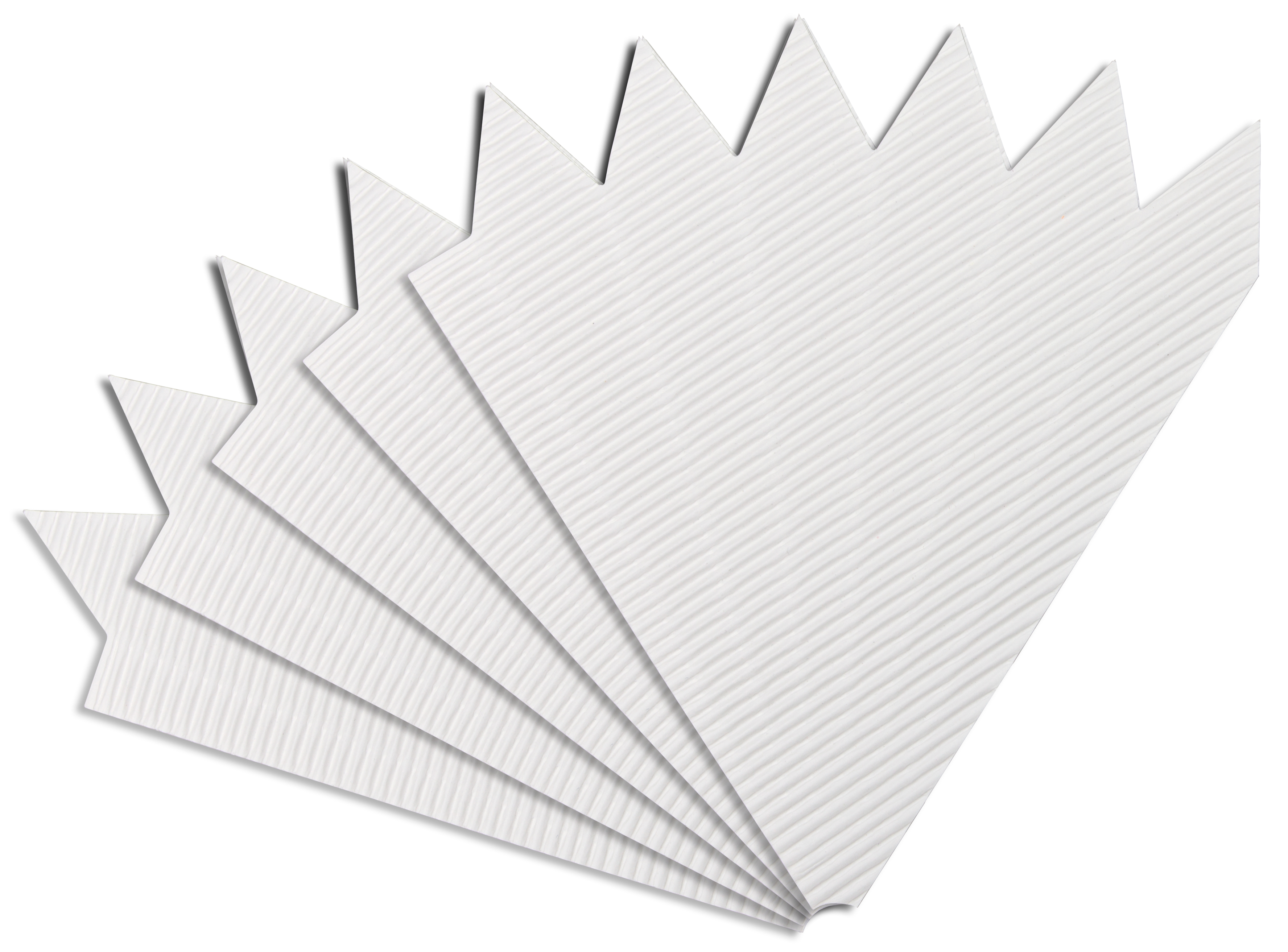 Schultütenspitzen weiß, 5 Stück