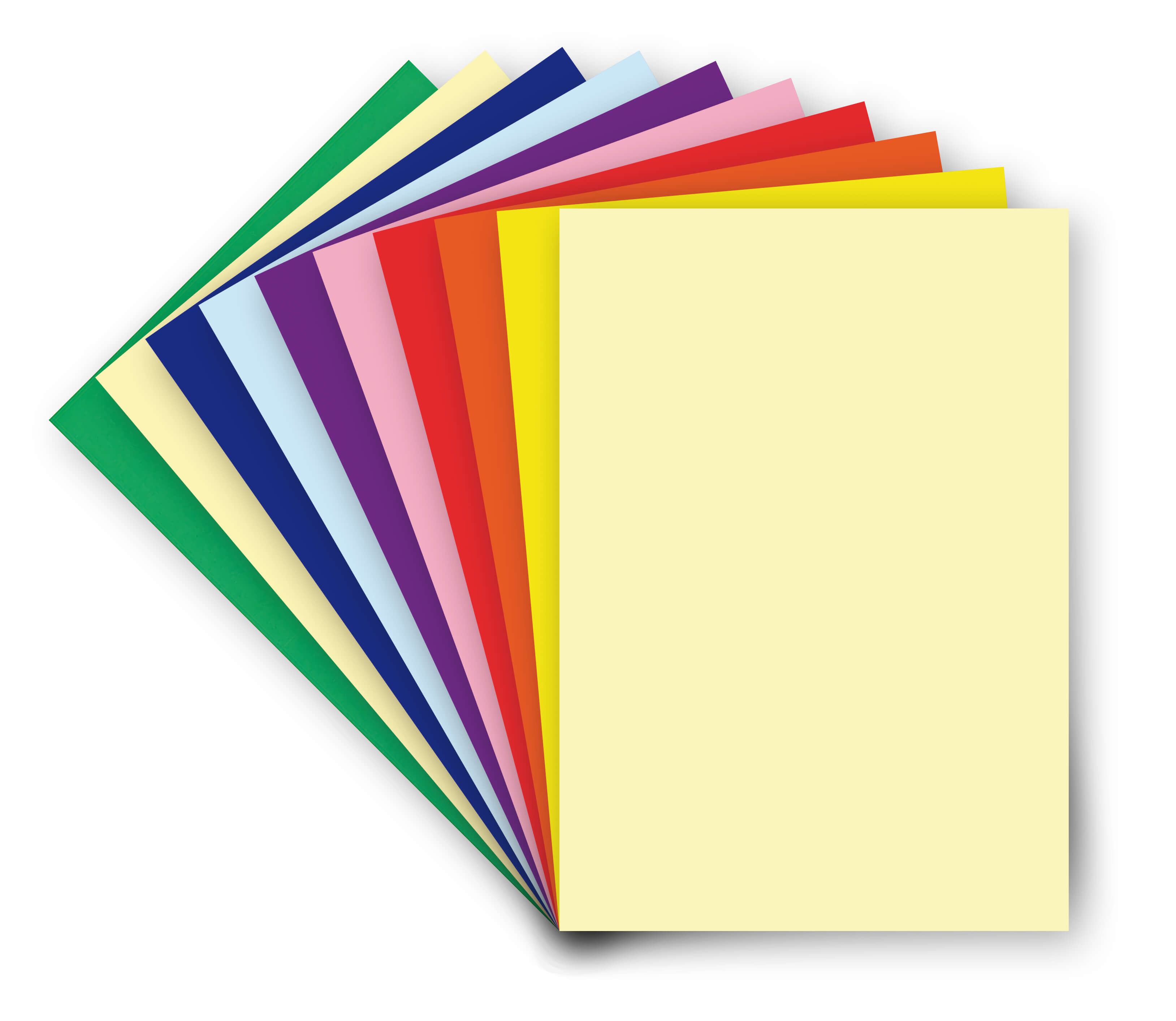 Transparentpapier sortiert