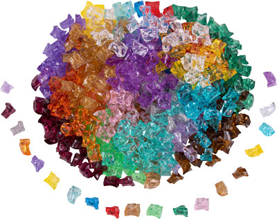 Legesteine 4 Elemente, 500 Stück sortiert