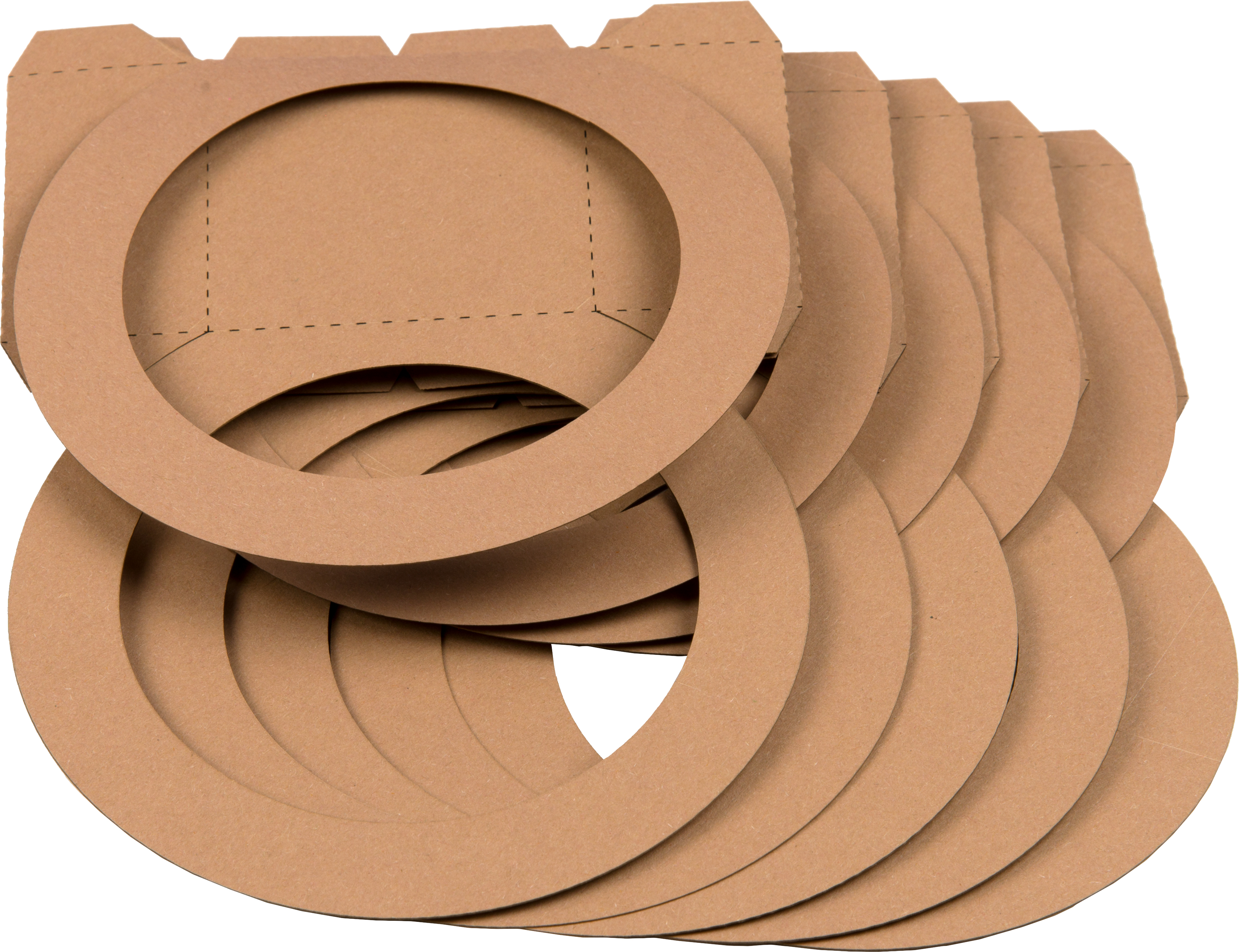 Laternenrohling rund mittel rehbraun, 5 Stück