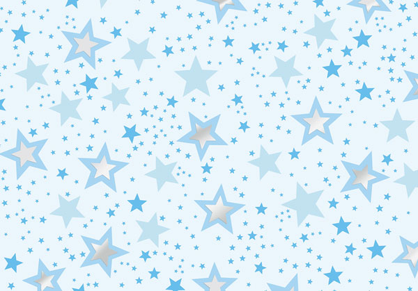 Transparentpapier Sternchen blau/silber