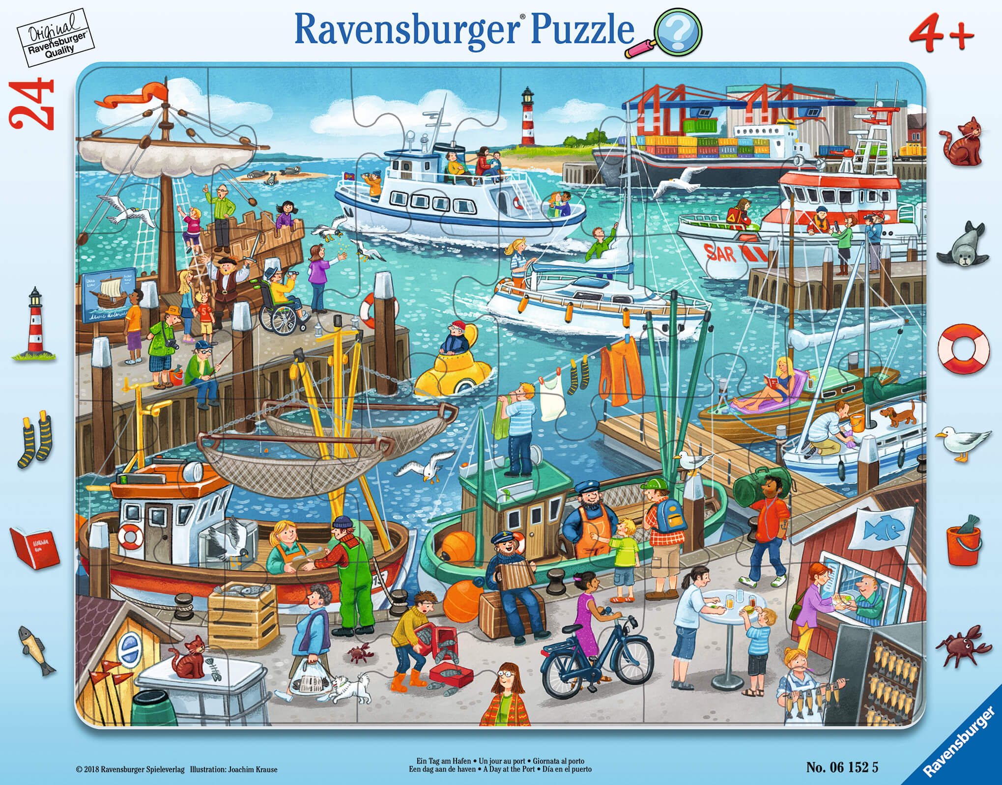 Rahmenpuzzle Ein Tag am Hafen