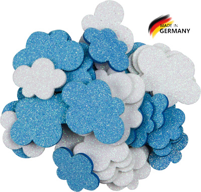 Glitterwolken 32 Stück sortiert