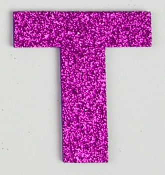 Glitterbuchstabe Maxi T lila
