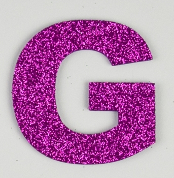 Glitterbuchstabe Maxi G lila