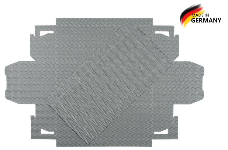 Kreativkarton grau aus 3D Wellpappe