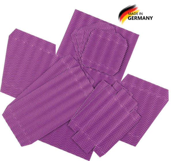 Schreibtischbox lila aus 3D Wellpappe