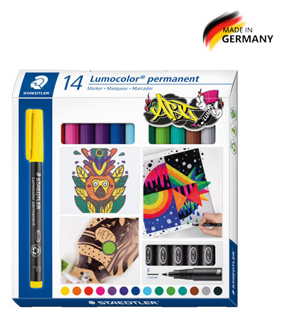 Lumocolor permanent 318 F, 14 Stück sortiert