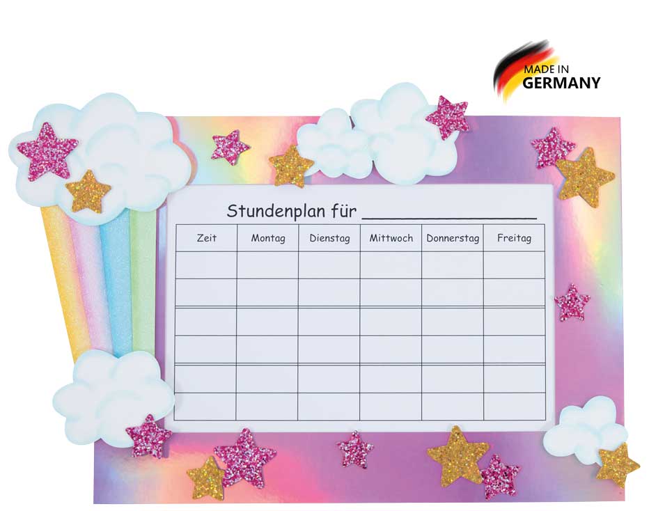 Stundenplan Bastelset Wolkenland