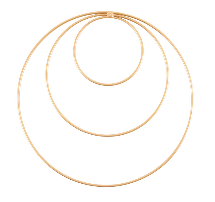 Metallring 3-fach, gold 20cm