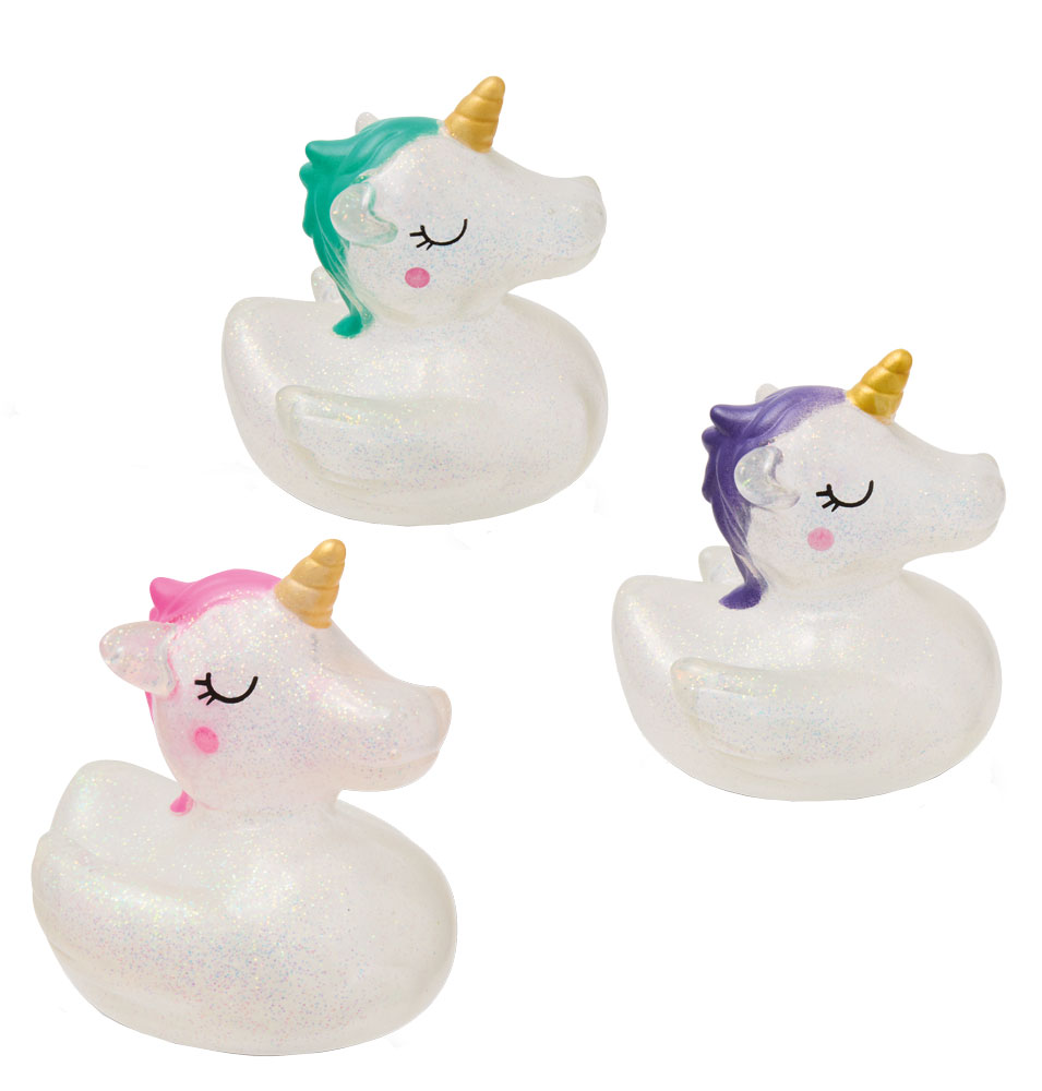 Badeente Glitzereinhorn sortiert