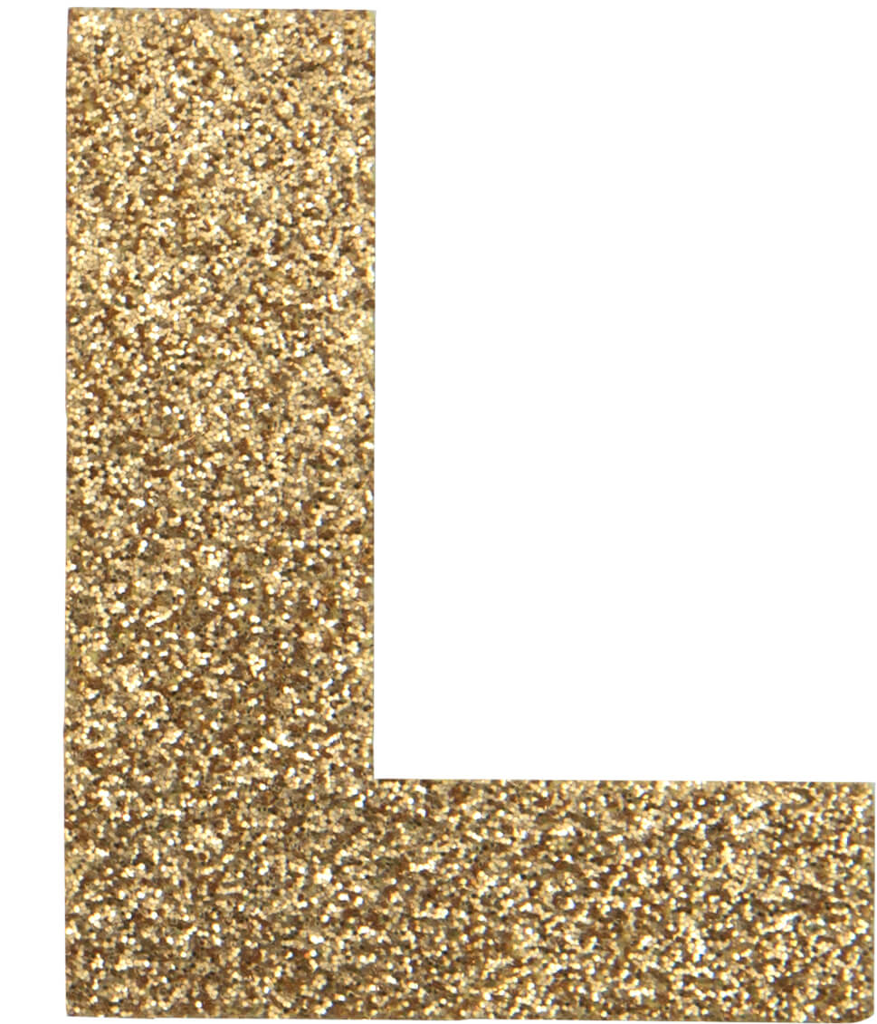 Glitterbuchstabe Maxi L gold
