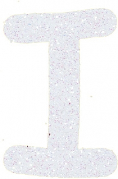 Glitterbuchstabe I weiß