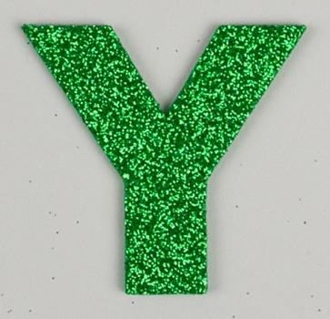 Glitterbuchstabe Maxi Y grün