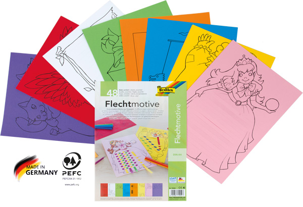 Lustige Flechtmotive 48 Stück in 8 Motiven