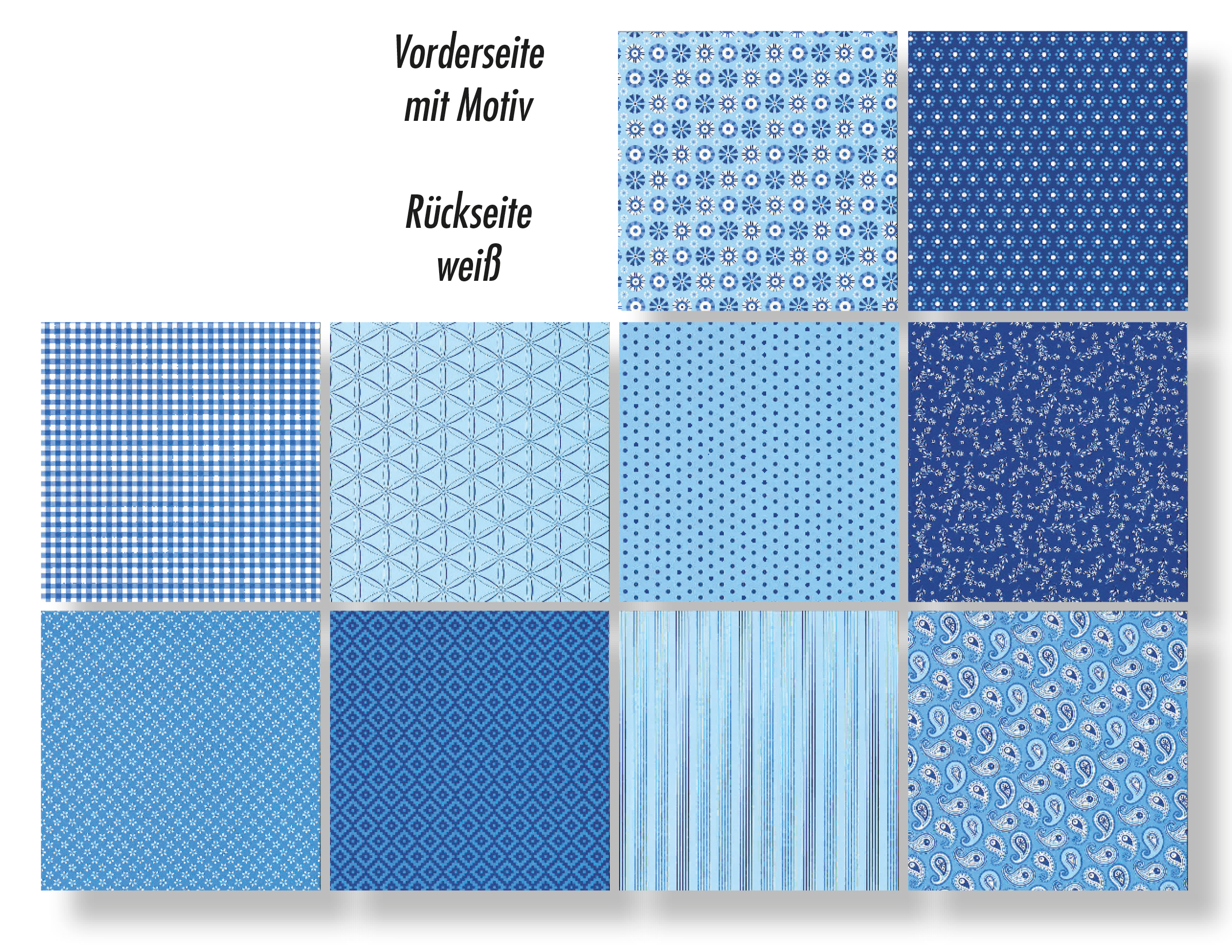 Motivkartonsortiment BASICS blau