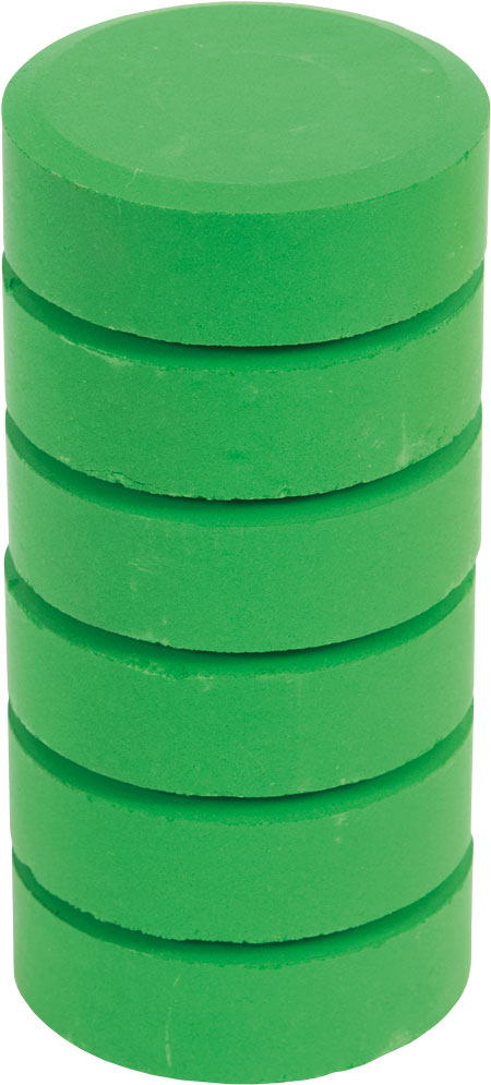 Farbpuck grün, 6 Stück, Ø 55 mm