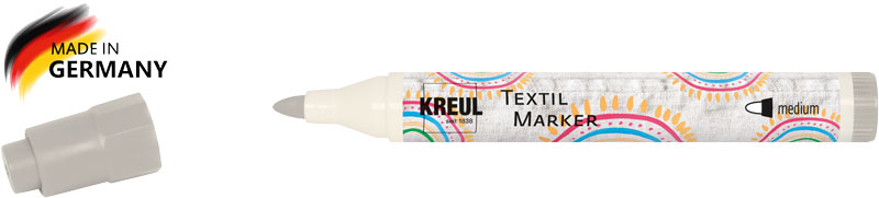 Textilmarker grau, Spitze 2 - 4 mm