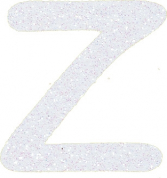 Glitterbuchstabe Z weiß