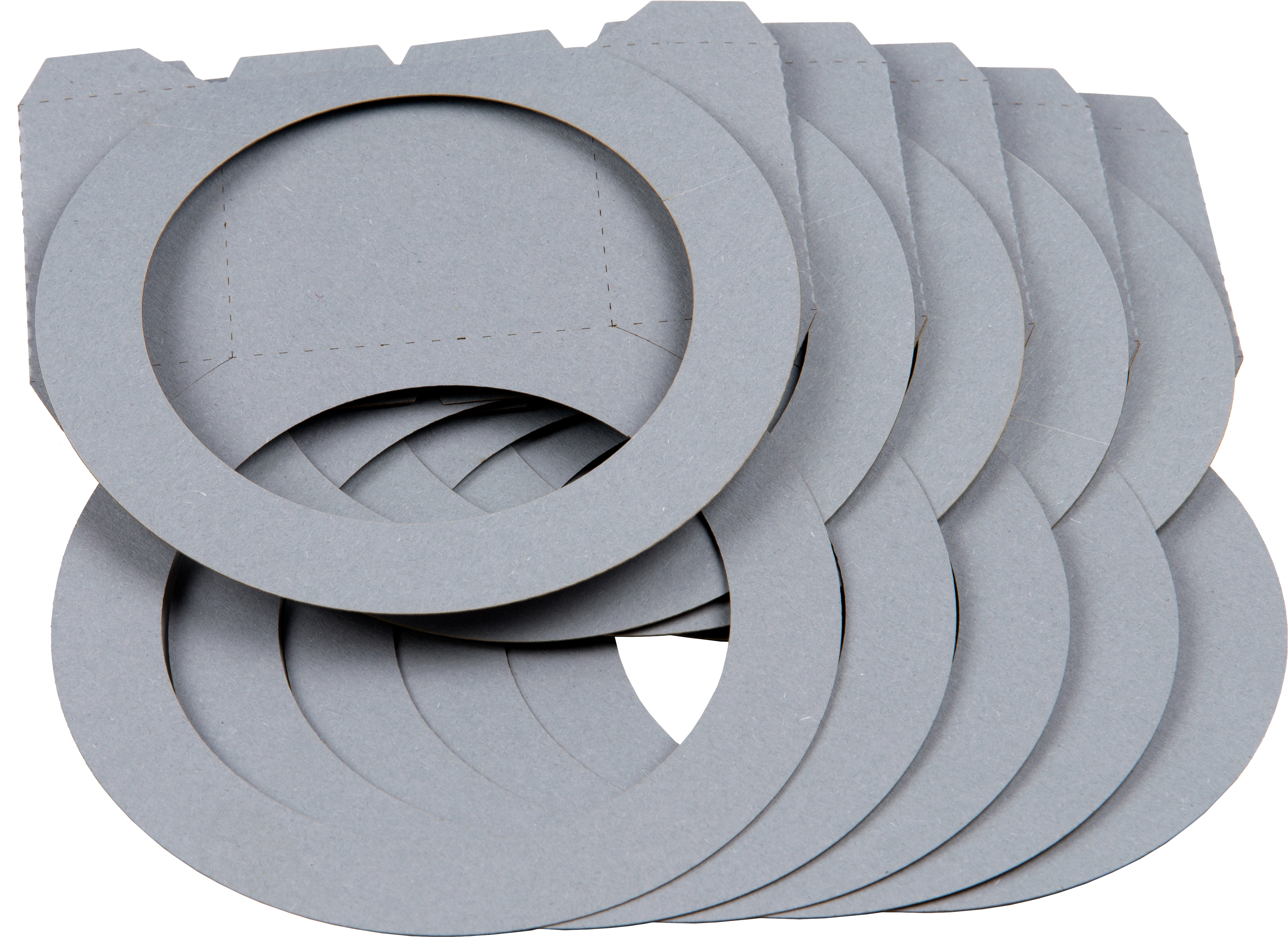 Laternenrohling rund mittel steingrau, 5 Stück