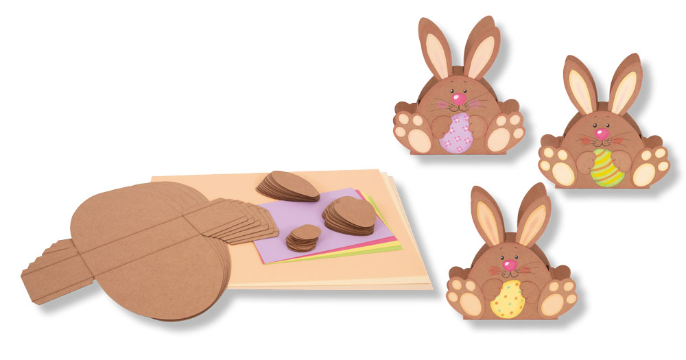 Osterkörbchenset Trendige Häschen