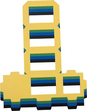 Laternenrohling eckig 5 Stück sortiert