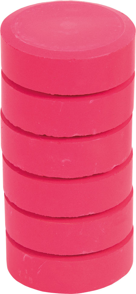 Farbpuck dunkelrot, 6 Stück, Ø 55 mm